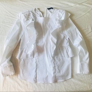 Zara Ruffle Front Blouse